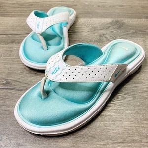 Nike Blue & White Memory Foam Flip Flop Sandals